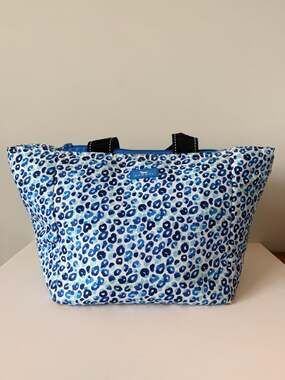 SCOUT Blue Leopard Print Insulated Cooler Tote Bag